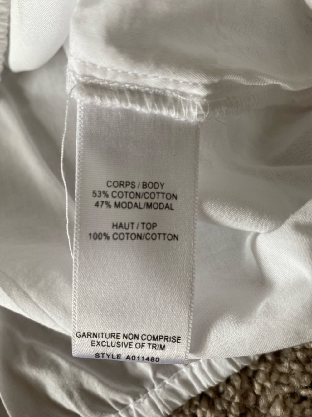 Chic by Jacob White Lace Detail Button Front Blouse 3/4 Sleeve Sz M - Picture 10 of 13